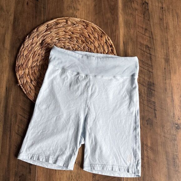 Free People Pants - FP Movement Free People Womens Light Blue Biker Shorts Medium Cotton Blend